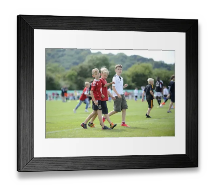 Framed Print : Bristol City Football Fans in Action during Pre-Season Friendly at Portishead Town, July 2014