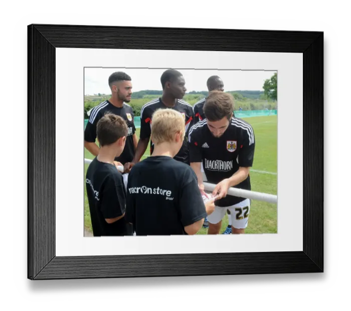 Framed Print : Bristol City's Lewis Hall Signs Autographs at Portishead Town Pre-Season Friendly Framed Print : Bristol City's Lewis Hall Signs Autographs at Portishead Town Pre-Season Friendly