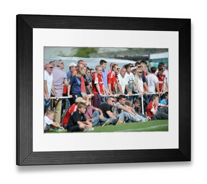 Framed Print : Bristol City Football Fans in Action at Portishead Pre-Season Friendly, July 2014 Framed Print : Bristol City Football Fans in Action at Portishead Pre-Season Friendly, July 2014