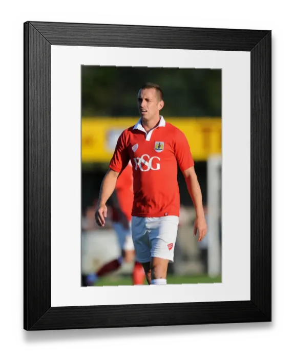Framed Print : Bristol City's New Signing Aaron Wilbraham in Action for the First Time Against Weston Super Mare, July 2014 Framed Print : Bristol City's New Signing Aaron Wilbraham in Action for the First Time Against Weston Super Mare, July 2014