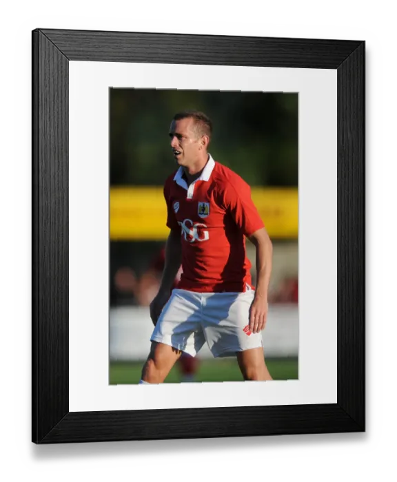 Framed Print : New Signing Aaron Wilbraham in Action: Pre-Season Friendly vs. Weston Super Mare, 2014 Framed Print : New Signing Aaron Wilbraham in Action: Pre-Season Friendly vs. Weston Super Mare, 2014