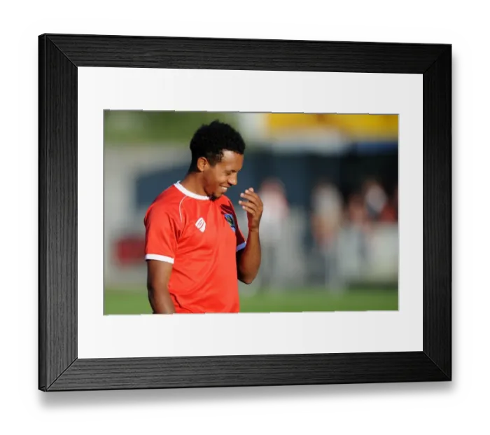 Framed Print : Bristol City's New Signing Korey Smith in Action for the First Time against Weston Super Mare, July 2014 Framed Print : Bristol City's New Signing Korey Smith in Action for the First Time against Weston Super Mare, July 2014