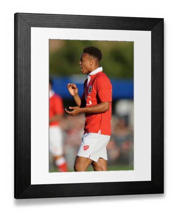 Framed Print : Bobby Reid in Action: Weston Super Mare vs. Bristol City, 09 / 07 / 2014 Framed Print : Bobby Reid in Action: Weston Super Mare vs. Bristol City, 09 / 07 / 2014