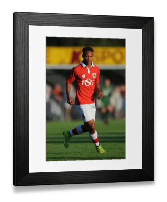 Framed Print : Bobby Reid in Action: Weston Super Mare vs. Bristol City, 2014 - Pre-Season Friendly Framed Print : Bobby Reid in Action: Weston Super Mare vs. Bristol City, 2014 - Pre-Season Friendly