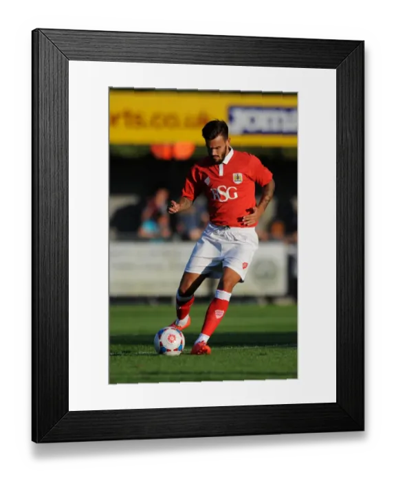 Framed Print : Marlon Pack of Bristol City in Pre-Season Action at Woodspring Stadium, 2014