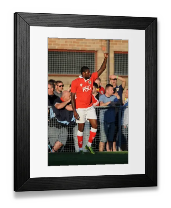 Framed Print : Bristol City's Jay Emmanuel-Thomas in Action during Pre-Season Friendly against Weston Super Mare, 2014 Framed Print : Bristol City's Jay Emmanuel-Thomas in Action during Pre-Season Friendly against Weston Super Mare, 2014