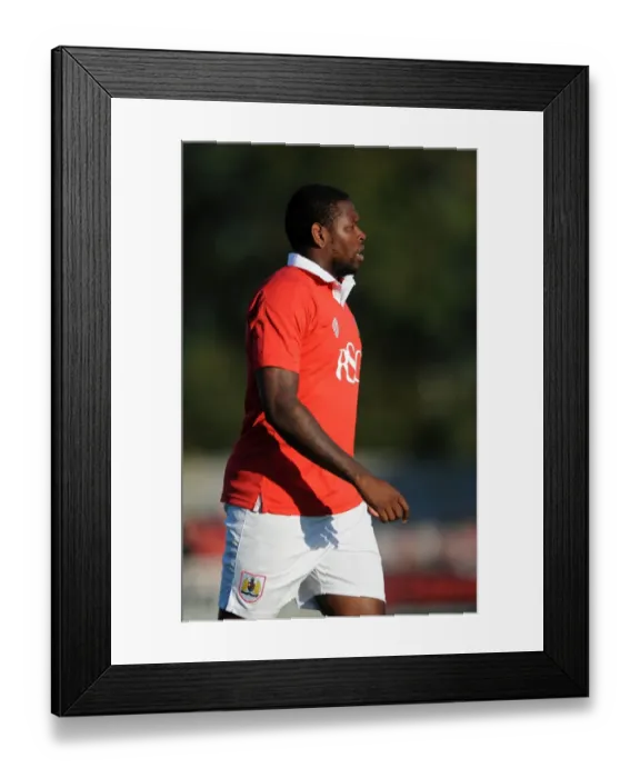 Framed Print : Jay Emmanuel-Thomas in Action for Bristol City against Weston Super Mare, July 2014 Framed Print : Jay Emmanuel-Thomas in Action for Bristol City against Weston Super Mare, July 2014
