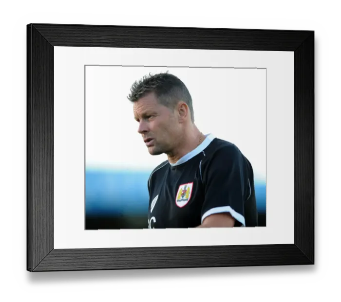 Framed Print : Steve Cotterill Leads Bristol City in Pre-Season Friendly