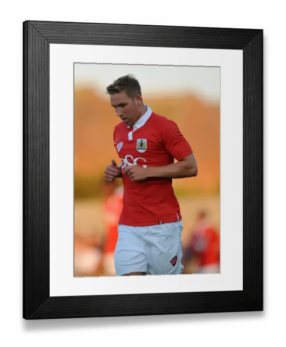 Framed Print : Scott Wagstaff in Action: Bristol City's Pre-Season Friendly at Woodspring Stadium (09.07.2014)
