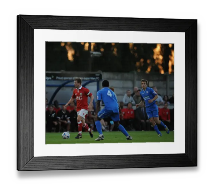 Framed Print : Wade Elliott in Action: Pre-Season Friendly - Weston Super Mare vs. Bristol City (2014)