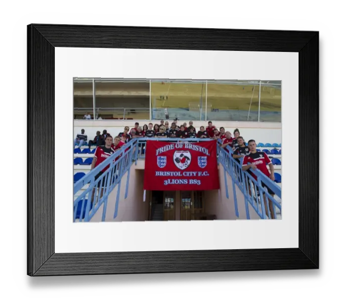 Framed Print : Bristol City Fans Unite at Extension Gunners Match in Gaborone, 2014