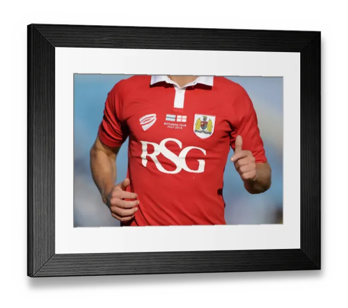 Framed Print : Bristol City FC: Extension Gunners Clash in Botswana, 2014 - RSG Sponsored Shirt Up Close Framed Print : Bristol City FC: Extension Gunners Clash in Botswana, 2014 - RSG Sponsored Shirt Up Close