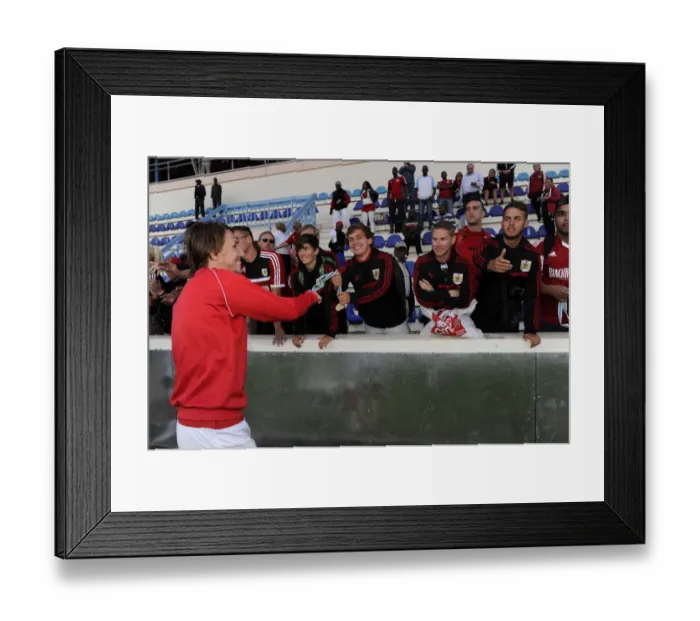 Framed Print : Bristol City's Luke Ayling Honors Young Fan with Medal at Extension Gunners Match, 2014 Framed Print : Bristol City's Luke Ayling Honors Young Fan with Medal at Extension Gunners Match, 2014