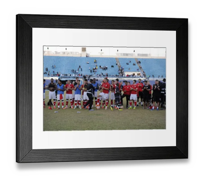 Framed Print : Bristol City Football Club: Applauding Extension Gunners after 2014 Match in Botswana