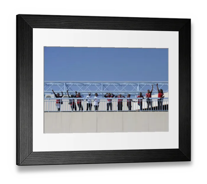 Framed Print : Bristol City FC Fans at Extension Gunners Match in Botswana, 2014