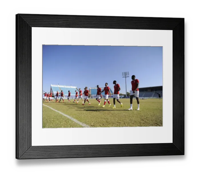 Framed Print : Bristol City Football Club Training at Extension Gunners Stadium, Gaborone, Botswana (July 2014) Framed Print : Bristol City Football Club Training at Extension Gunners Stadium, Gaborone, Botswana (July 2014)