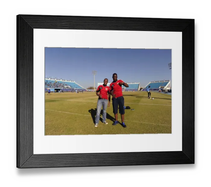 Framed Print : Bristol City Fans at Extension Gunners vs. Bristol City Match in Botswana, 2014