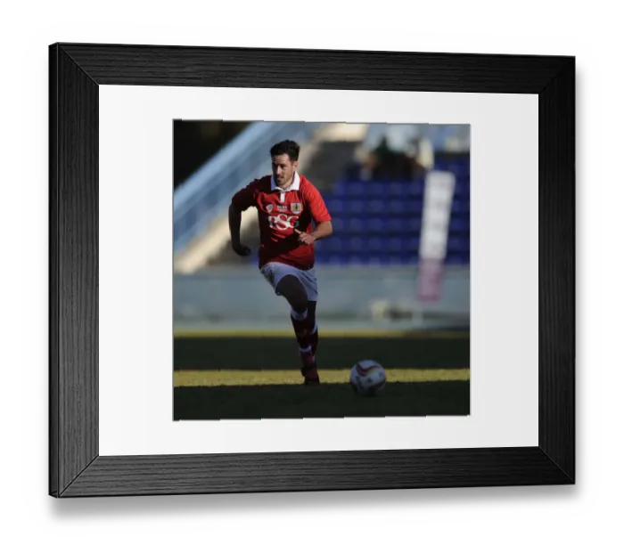 Framed Print : Bristol City's Greg Cunningham in Action Against Extension Gunners in Botswana, 2014