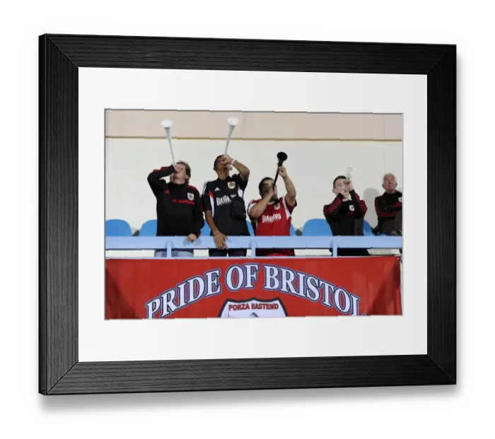 Framed Print : Bristol City Footballers Blow on Vevellas during Botswana Tour Training Session, 2014 Framed Print : Bristol City Footballers Blow on Vevellas during Botswana Tour Training Session, 2014