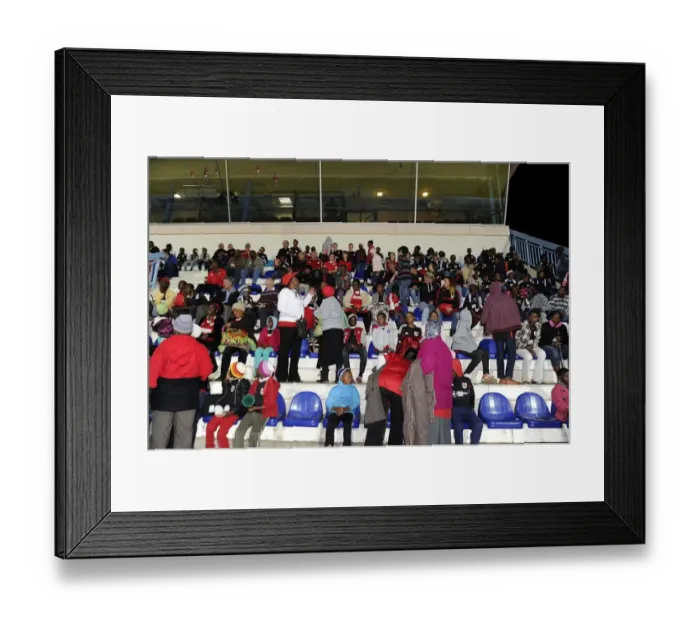 Framed Print : Children from SOS Village Attend Botswana vs. Bristol City Match with Donated Tickets and Jerseys