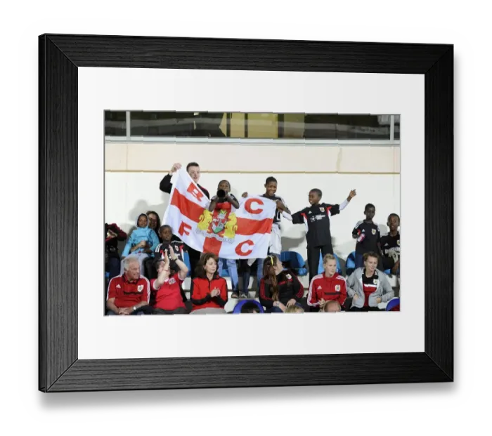 Framed Print : Children from SOS Village Hold Up Bristol City Flag During Botswana vs. Bristol City Match, 2014 Framed Print : Children from SOS Village Hold Up Bristol City Flag During Botswana vs. Bristol City Match, 2014