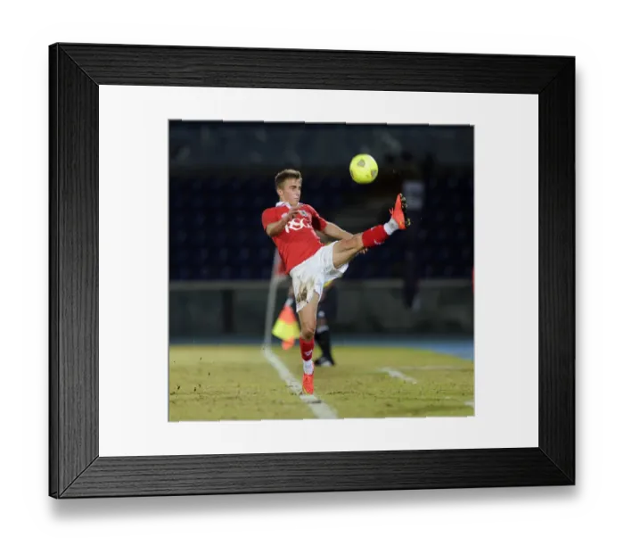 Framed Print : Bristol City's Joe Bryan Loses Possession Against Botswana, 2014