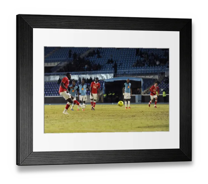 Framed Print : Jay Emmanuel-Thomas Scores Penalty for Bristol City during Botswana Tour 2014 Framed Print : Jay Emmanuel-Thomas Scores Penalty for Bristol City during Botswana Tour 2014