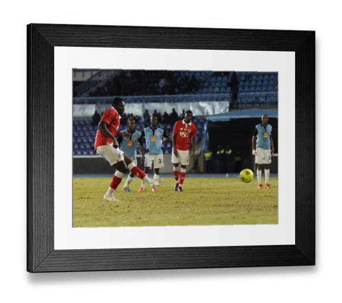 Framed Print : Jay Emmanuel-Thomas Scores Penalty for Bristol City in Botswana Tour 2014 Framed Print : Jay Emmanuel-Thomas Scores Penalty for Bristol City in Botswana Tour 2014
