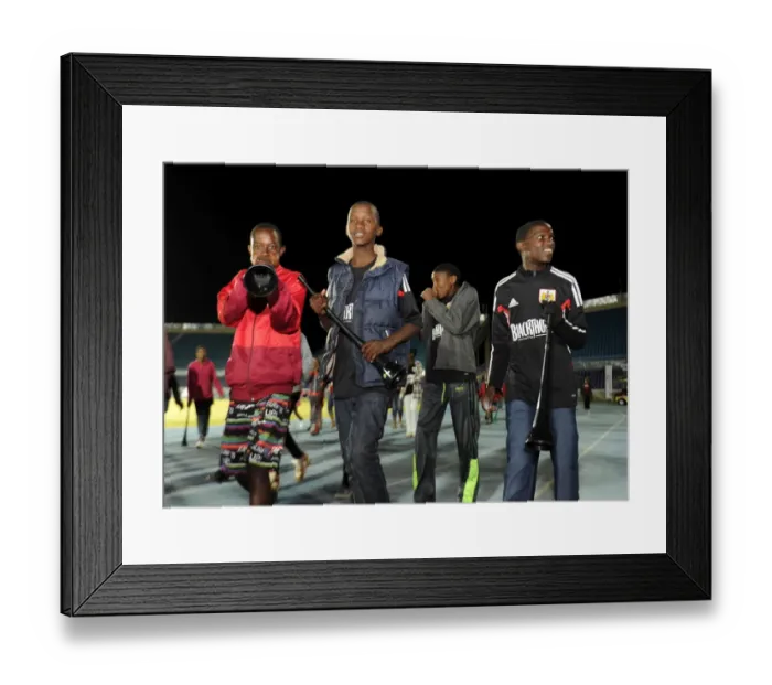 Framed Print : SOS Village Children's Football Experience: Botswana vs. Bristol City Match
