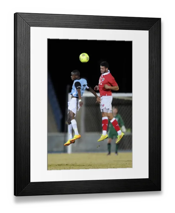 Framed Print : Derrick Williams Wins Header: Botswana vs. Bristol City, 2014