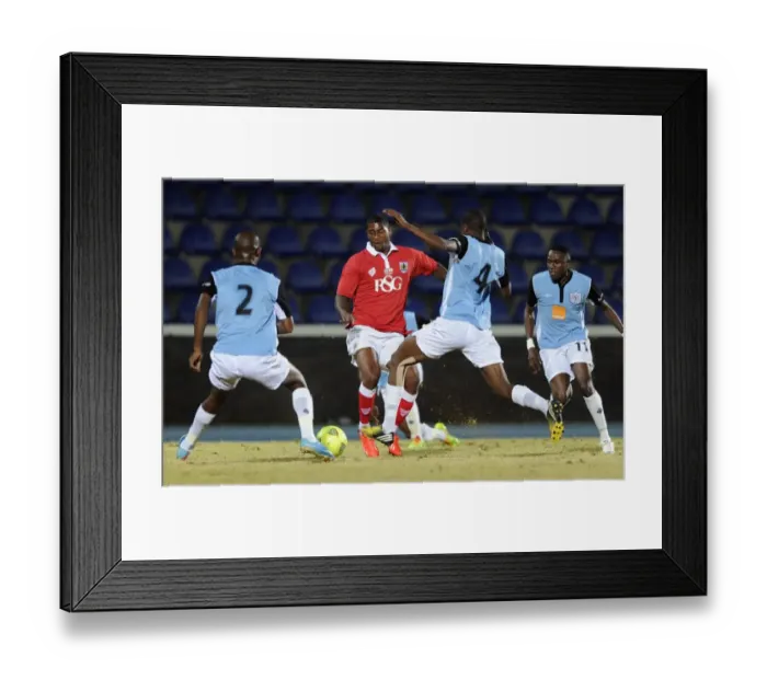 Framed Print : Mark Little Faces Off in Botswana: Bristol City vs. Botswana Football Clash, July 2014