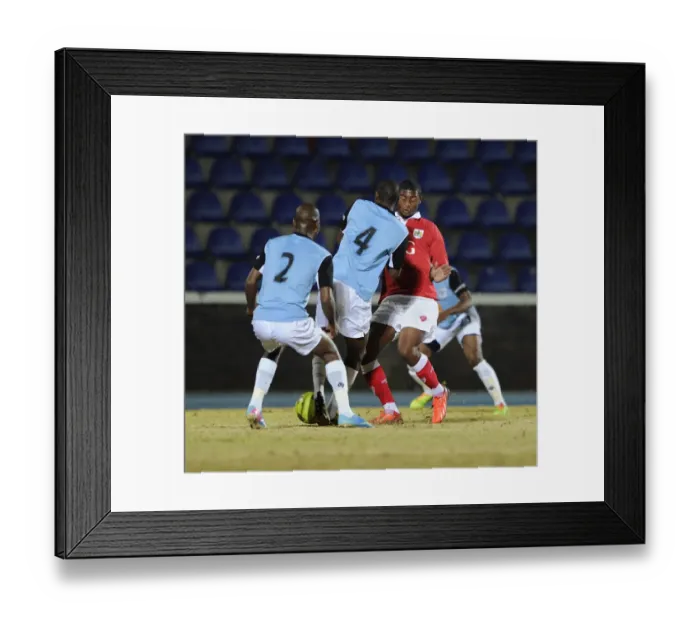 Framed Print : Mark Little vs. Botswana: A Football Showdown in Gaborone - Bristol City's 2014 Tour