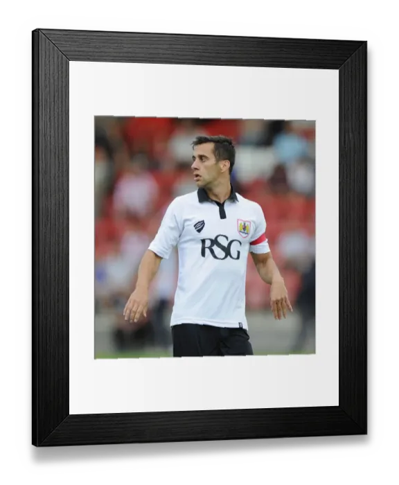 Framed Print : Bristol City's Sam Baldock Scores the Winning Goal in Pre-Season Victory over Cheltenham Town (July 2014) Framed Print : Bristol City's Sam Baldock Scores the Winning Goal in Pre-Season Victory over Cheltenham Town (July 2014)