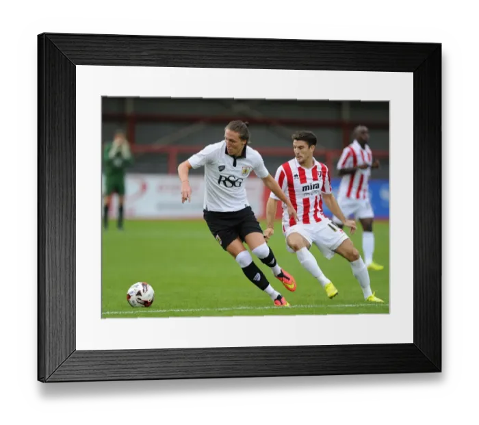 Framed Print : Bristol City's Luke Ayling vs. Terry Gornell: A Battle for the Ball in Cheltenham Town vs. Bristol City Pre-Season Friendly
