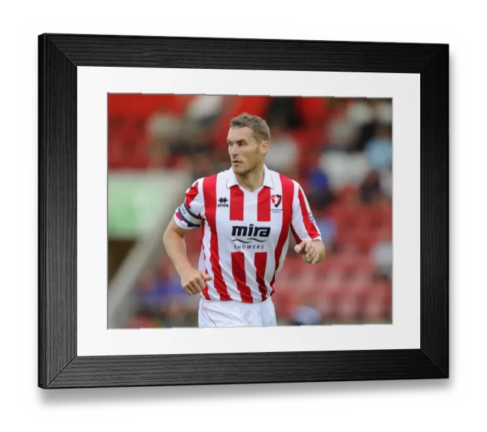 Framed Print : Bristol City's Clash with Cheltenham Town: Matt Taylor Focuses on Pre-Season Victory