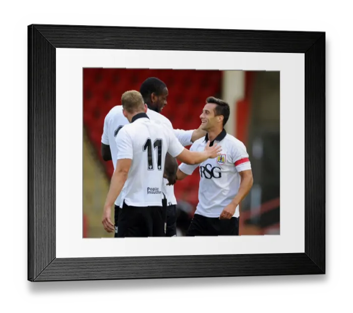 Framed Print : Bristol City: Sam Baldock's Thrilling Goal and Emotional Celebration with Team Mates vs. Cheltenham Town (July 2014)