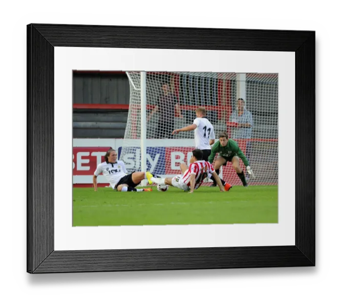 Framed Print : Penalty Drama: Terry Gornell Fouled by Luke Ayling in Cheltenham Town vs. Bristol City Match Framed Print : Penalty Drama: Terry Gornell Fouled by Luke Ayling in Cheltenham Town vs. Bristol City Match