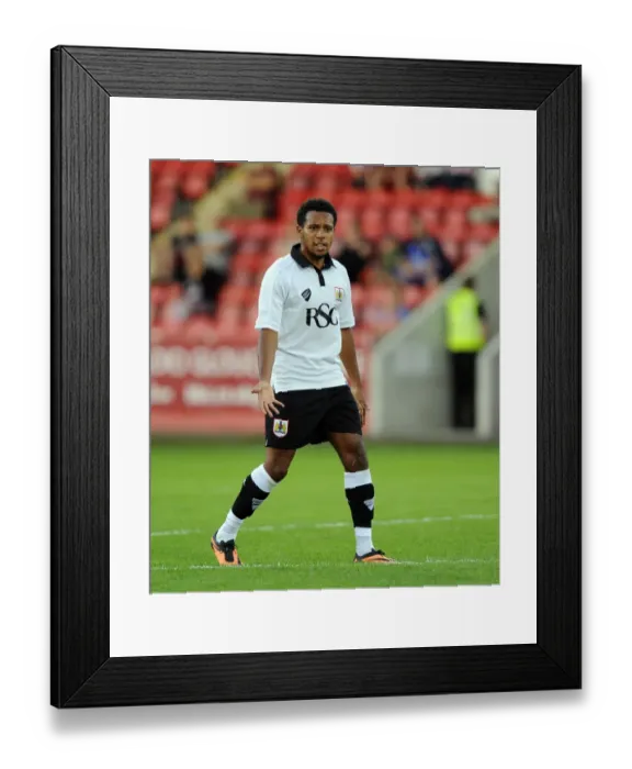 Framed Print : Korey Smith in Action: Bristol City vs Cheltenham Town, 2014 - Pre-Season Friendly