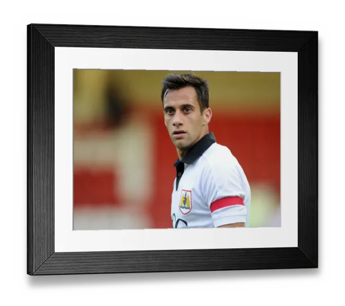 Framed Print : Sam Baldock Scores the Winning Goal: Bristol City's Pre-Season Triumph Over Cheltenham Town (July 2014)
