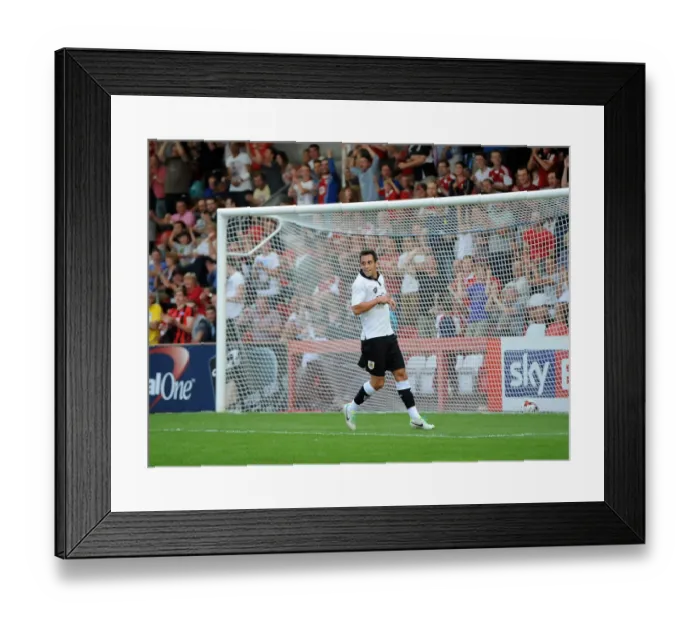 Framed Print : Bristol City's Sam Baldock Celebrates Goal in Pre-Season Victory over Cheltenham Town Framed Print : Bristol City's Sam Baldock Celebrates Goal in Pre-Season Victory over Cheltenham Town