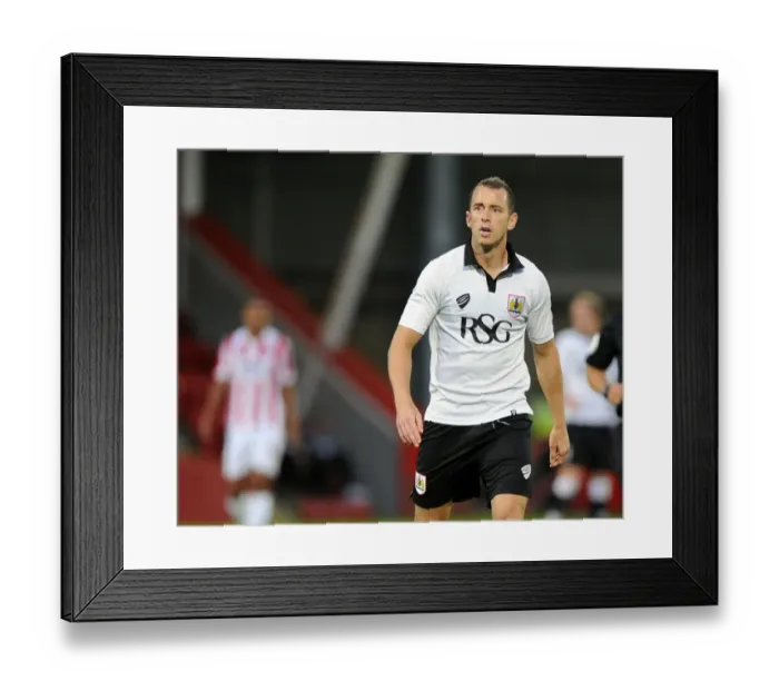 Framed Print : Bristol City's Aaron Wilbraham in Action against Cheltenham Town, 2014