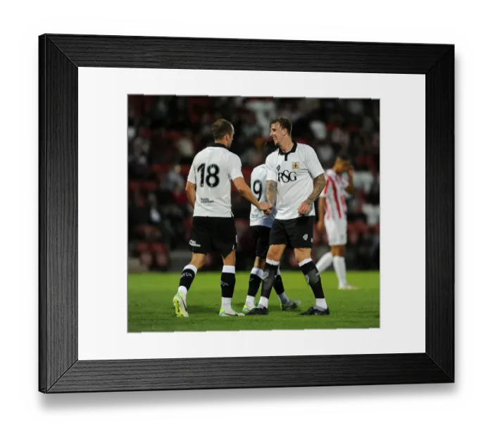 Framed Print : Bristol City: Flint and Wilbraham Celebrate Goal in Pre-Season Victory