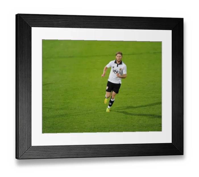 Framed Print : Bristol City's Jordan Wynter in Action Against Cheltenham Town, 2014