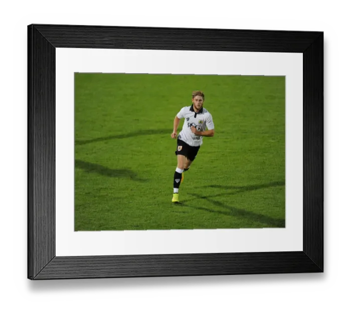 Framed Print : Bristol City's Wes Burns in Action during Pre-Season Friendly against Cheltenham Town, 2014 Framed Print : Bristol City's Wes Burns in Action during Pre-Season Friendly against Cheltenham Town, 2014