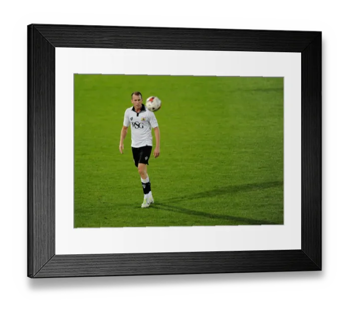 Framed Print : Aaron Wilbraham in Action: Bristol City vs Cheltenham Town, 2014 - Football Pre-Season Friendly