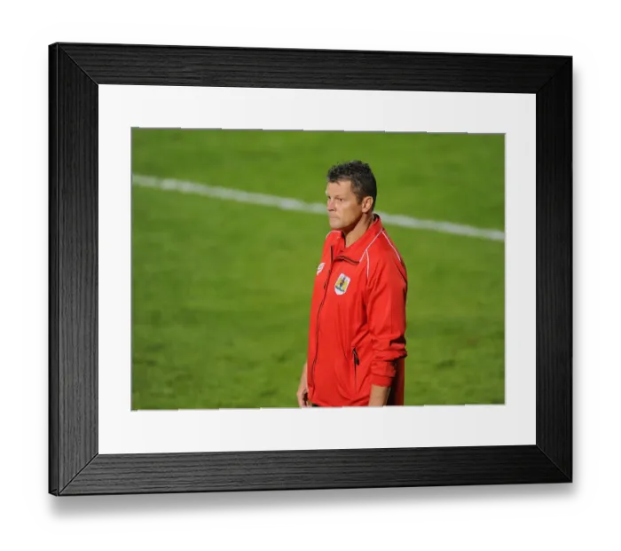 Framed Print : Steve Cotterill Leads Bristol City in Pre-Season Clash at Cheltenham Town, July 2014 Framed Print : Steve Cotterill Leads Bristol City in Pre-Season Clash at Cheltenham Town, July 2014