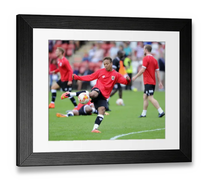 Framed Print : Bobby Reid in Action: Bristol City's Star Player Shines in Pre-Season Friendly Against Cheltenham Town Framed Print : Bobby Reid in Action: Bristol City's Star Player Shines in Pre-Season Friendly Against Cheltenham Town
