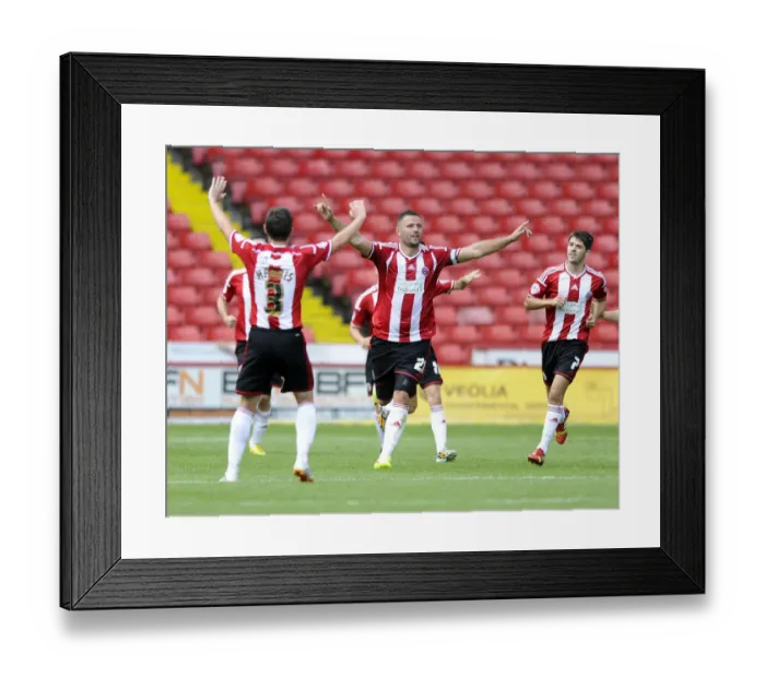 Framed Print : Thrilling Debut: Michael Higdon Scores the First Goal for Bristol City against Sheffield United (2014) Framed Print : Thrilling Debut: Michael Higdon Scores the First Goal for Bristol City against Sheffield United (2014)