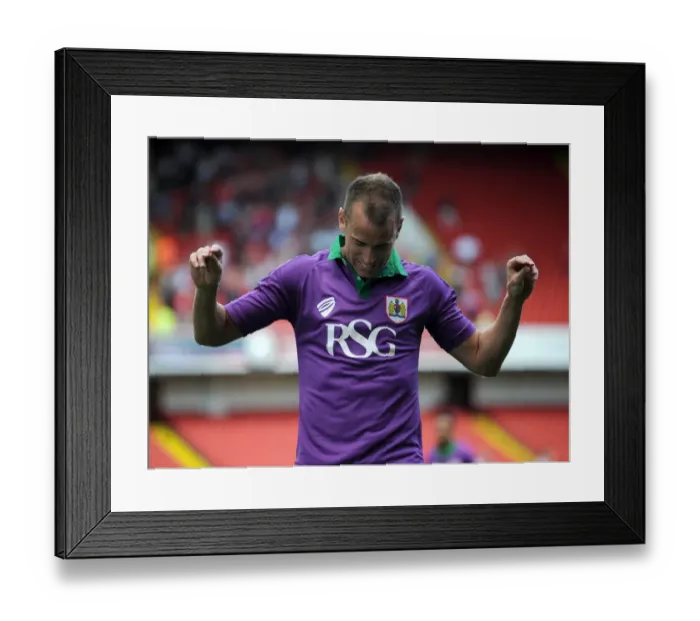 Framed Print : Bristol City's Thrilling Start: Wilbraham's Goal in Sky Bet League One Debut vs. Sheffield United (August 9, 2014) Framed Print : Bristol City's Thrilling Start: Wilbraham's Goal in Sky Bet League One Debut vs. Sheffield United (August 9, 2014)
