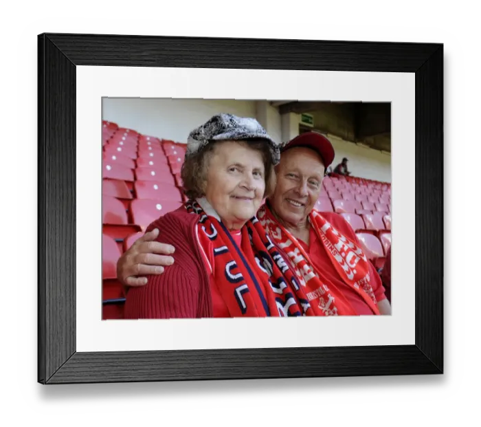 Framed Print : Bristol City Fans Kick Off League One Season at Bramal Lane